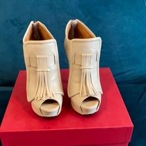 L.A.M.B Leather Ankle Booties